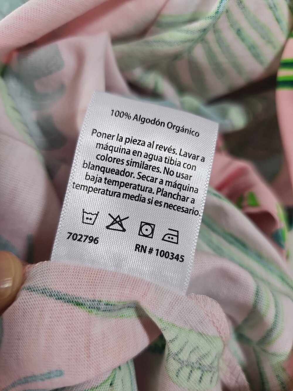 SERRA XL ORGANIC Sleep Shirt Nightgown LS Pink Botanical Organic Cotton NEW - Picture 9 of 11